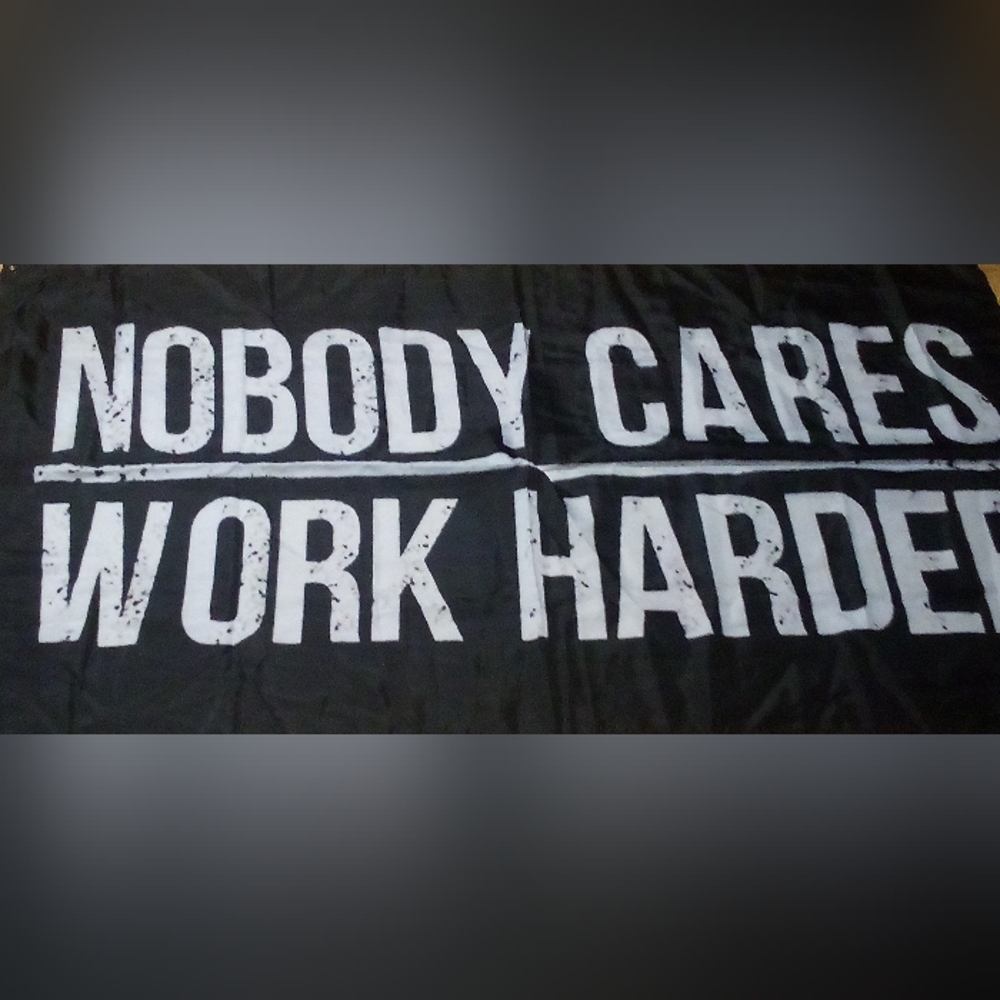 Nobody cares work harder flag